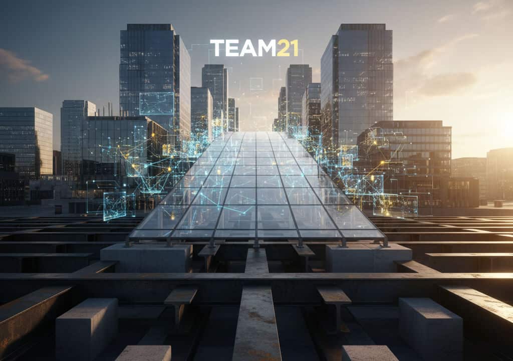 Innovative rooftop solar panel with digital connectivity in a modern city skyline.